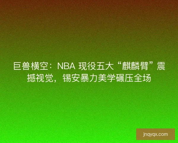 巨兽横空：NBA 现役五大 “麒麟臂” 震撼视觉，锡安暴力美学碾压全场