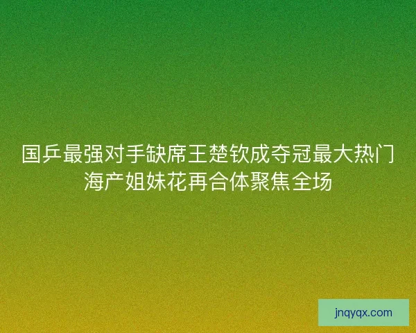 国乒最强对手缺席王楚钦成夺冠最大热门海产姐妹花再合体聚焦全场